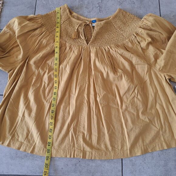 OLD Navy Tan Cotton  viscose  Women's Blouse size 3X - Picture 7 of 8